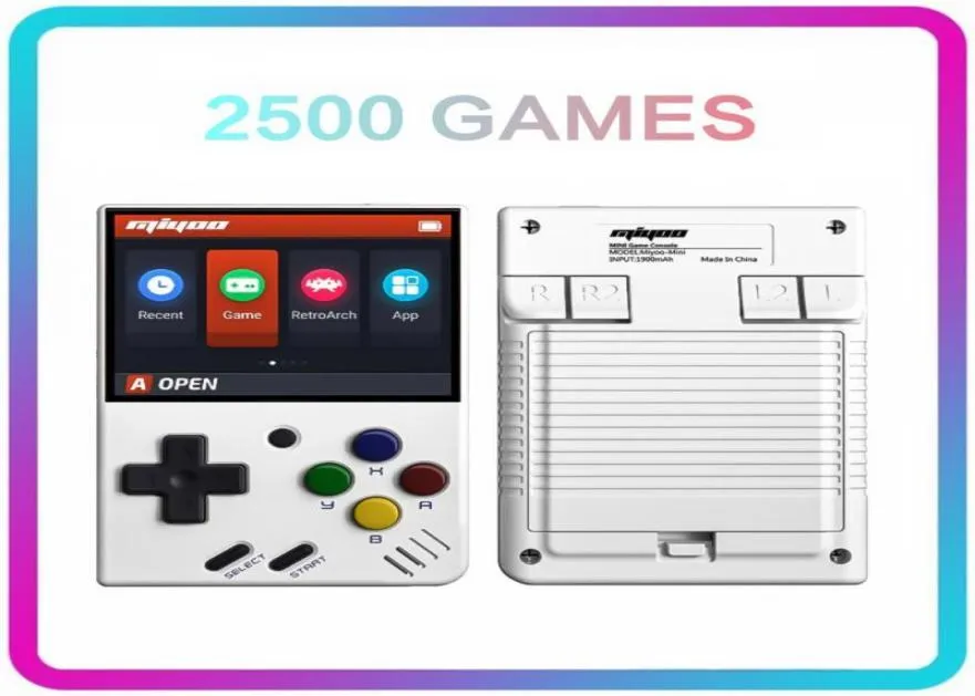 Portable Game Players Miyoo Mini Handheld Console 2500 Games 28 Inch IPS HD Screen Retro Video Screen