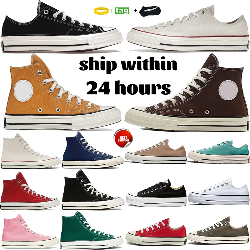 Designer sneakers mens Casual Shoes classic luxury 70 Ox Optical White canvas Hi Black Parchment Sunflower Surplus Green all star Burgundy Enamel Red women trainers