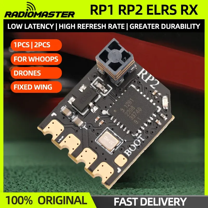 Drones 1 / 2pcs radiomaster rp1 / rp2 2,4 gHz expresslrs elrs nano récepteur rx pour tx16s tx12 zorro elrs rc émetteur radio fpv drone