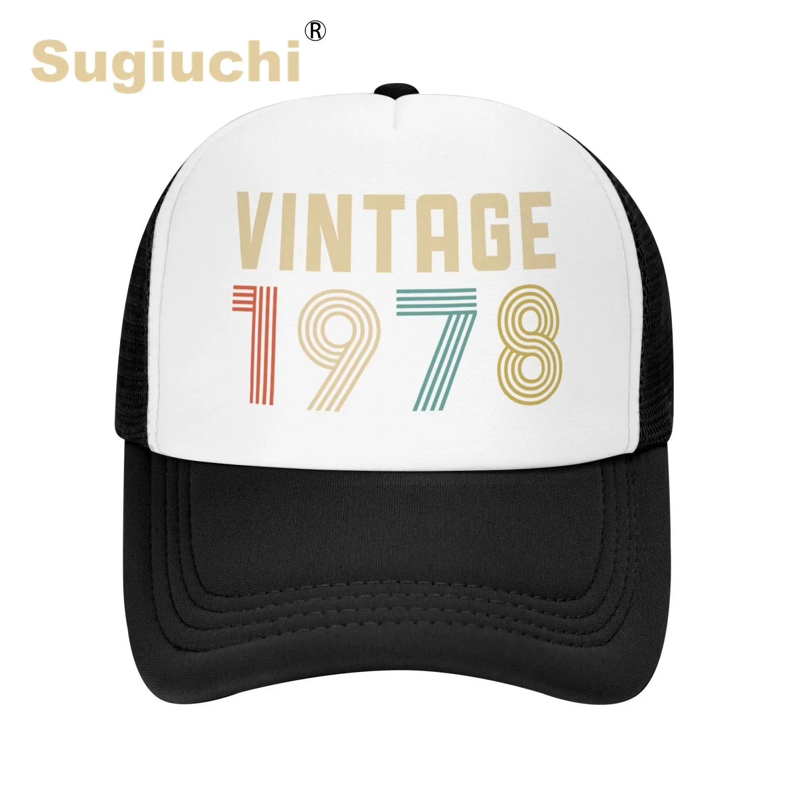 Vintage 1978 Cap 1978 Trucker Cap Hut für Männer Frauen 1961-1995 Geboren alle Menschen Retro 40. Geburtstag Geschenk Baseball Caps Cool