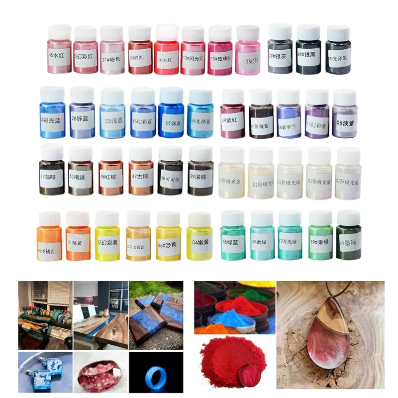 3-8 Bottles Cosmetic Grade Pearlescent Natural Mica Mineral Powder Epoxy Resin Dye Pearl Pigment DIY Jewelry Crafts Making Acces