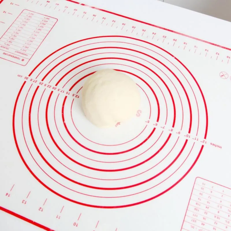 Espalhar paltino silicone tapete de farinha de farinha slim não-bastão cozinha tapetes de forno bolo de bolo de bolo 30x40cm