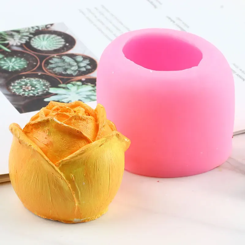 3D Rose Flower Siliconen Soap Schimmel Diy aromatherapie Gips kaarsen Maakt Mal Candy Chocolate Fondant Cake Decorating Tools