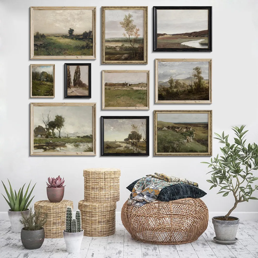 Vintage Landscape Canvas Prints - French Country Wall Art, Nordic Style  Posters, Gallery Wall Decor, Living Room Art, Home Decoration from Dhgate  Other Garden Buildings - price 1.37, image size:1000x1000