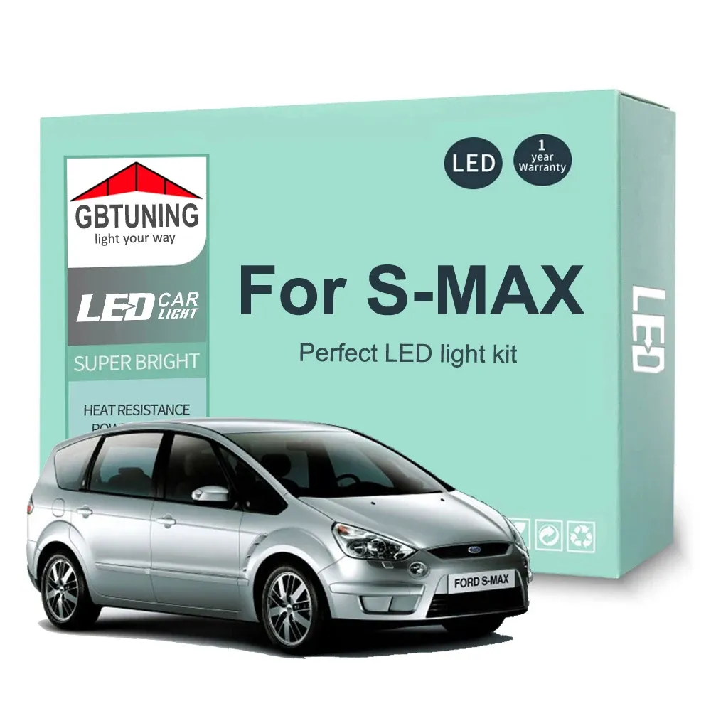 Ford S-Max S Max Smax 2006 2008 2009 2010 2011 2012年のLEDインテリア電球キット