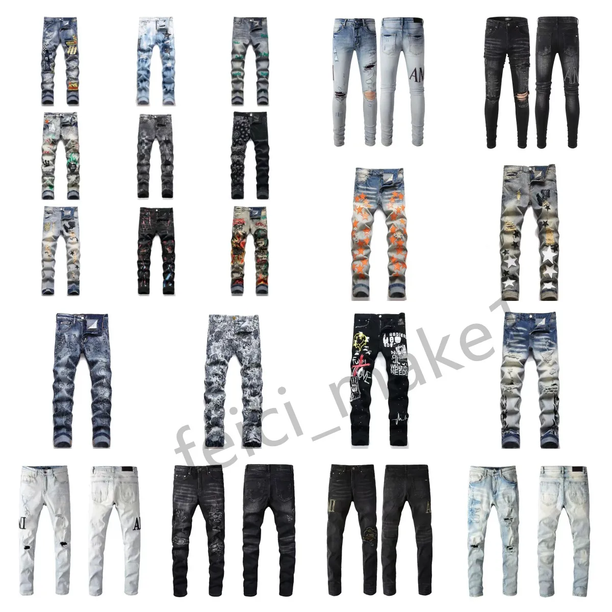 Amirir Jeans Designer dżinsy mężczyzna damski dżinsy czarne spodnie wysokiej jakości prosta design retro streetwear swobodne dresowe dresowe dżinsy dla kobiety