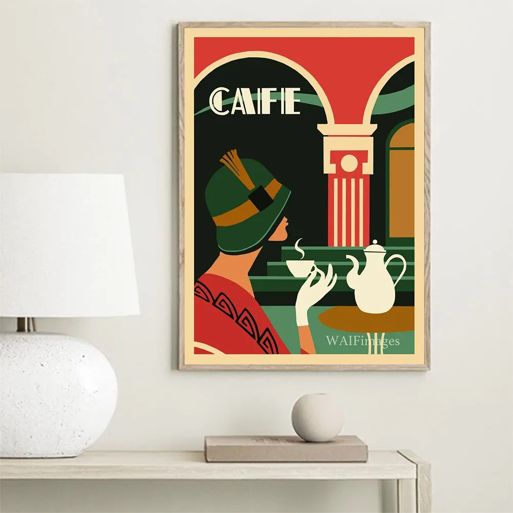 خمر نبيذ شمبانيا ملصق ملخص ألوان زاهية اللوحة اللوحة Nordic Art Print Cafe Shop Wall Decor