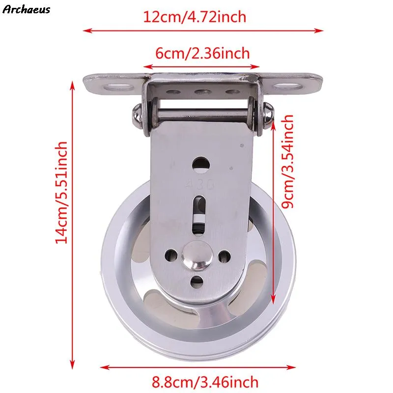 ウォールマウントホームジム回転サイレントプーリーボディービルビルディングプーリーラットリフトケーブルマッスルプーリーミュートスイベルベアリングホイールフィットネス