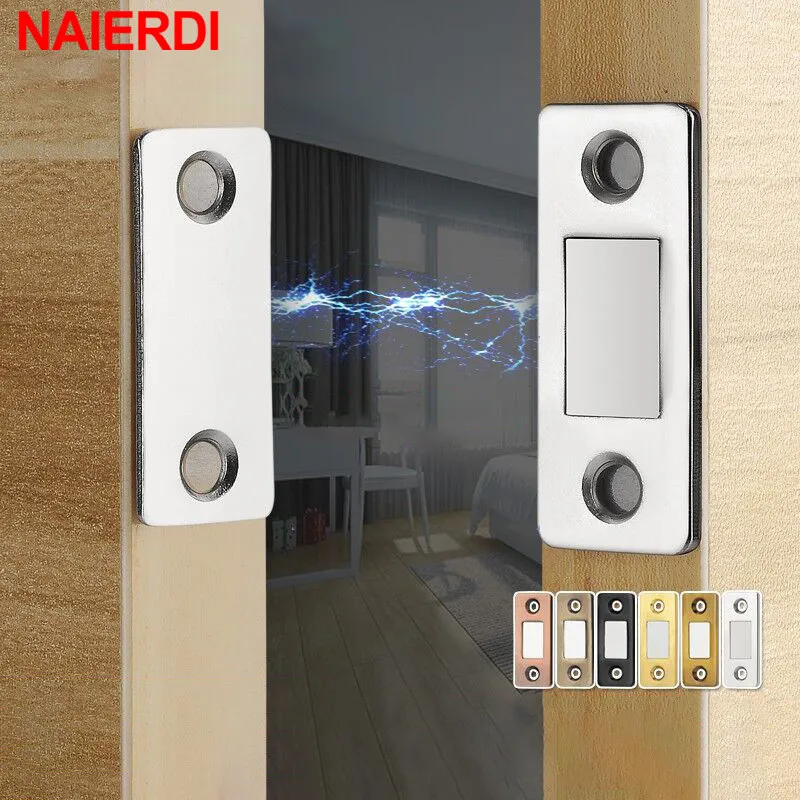 20 Sets NAIERDI Invisible Magnetic Cabinet Catches Hidden Door Closer Non-punch Door Stop Door Catch Sliding Door Hardware