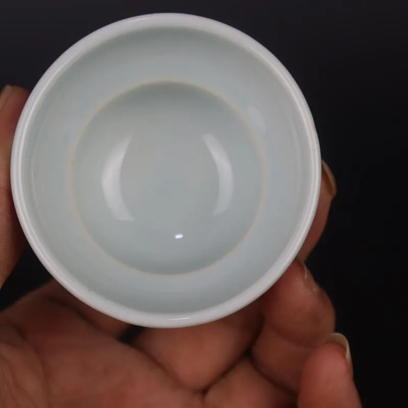 Qianlong of Qing Dynasty Antique dipinti di tazze in ceramica Bellissima tazza di tè set di fiori Curio ciotola da tè la cerimonia del tè tazza