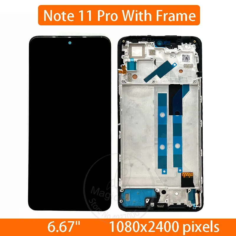 Incellule pour Xiaomi Redmi Note 11 Affichage LCD Pro avec assemblage de numériseur à écran tactile pour Redmi Note11 2201117TG 2201117TI LCD