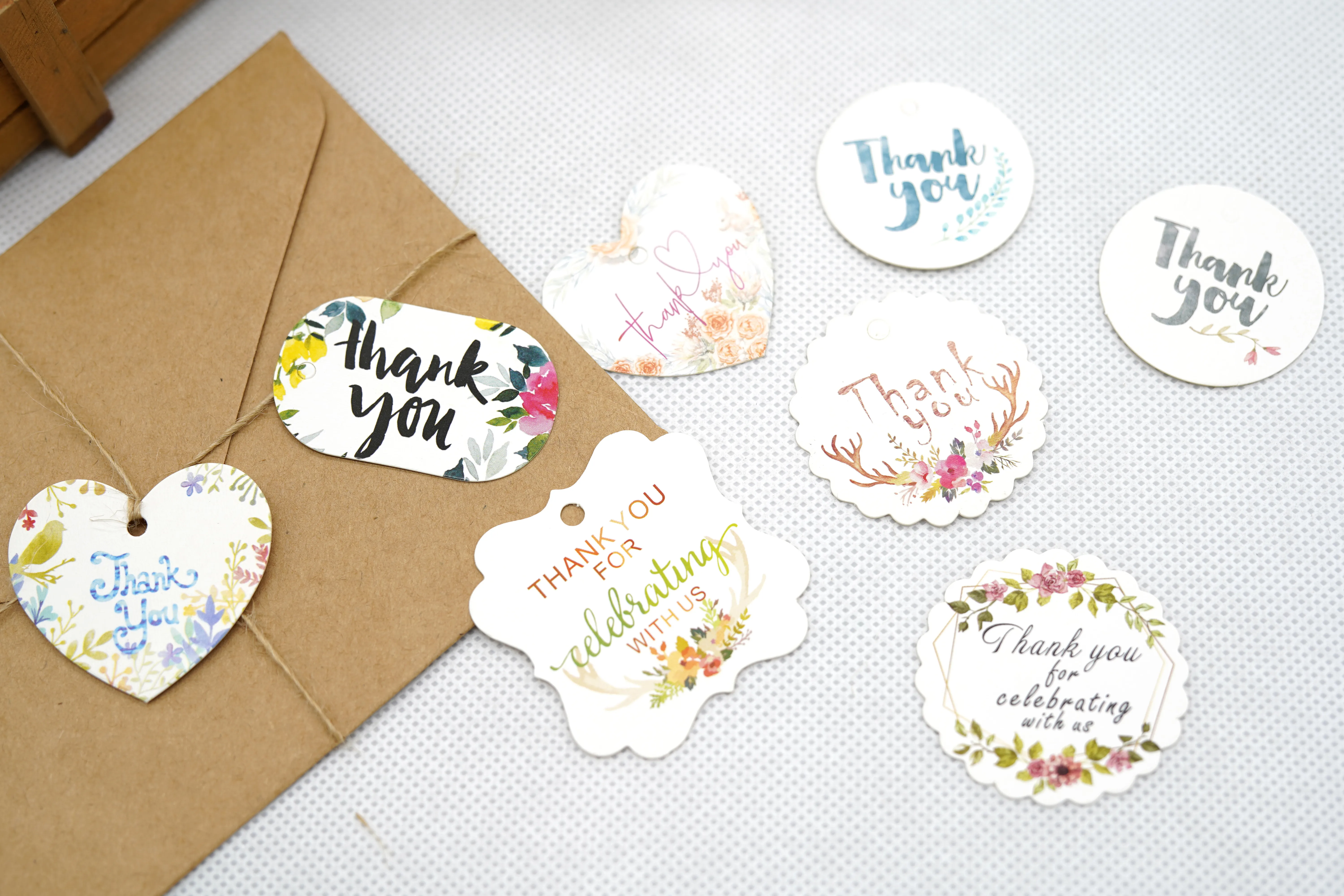 Thank You Hang Tag Kraft Paper Gift Tag Label For Wedding/candy/baby Gift Products Tagging Package Supplies