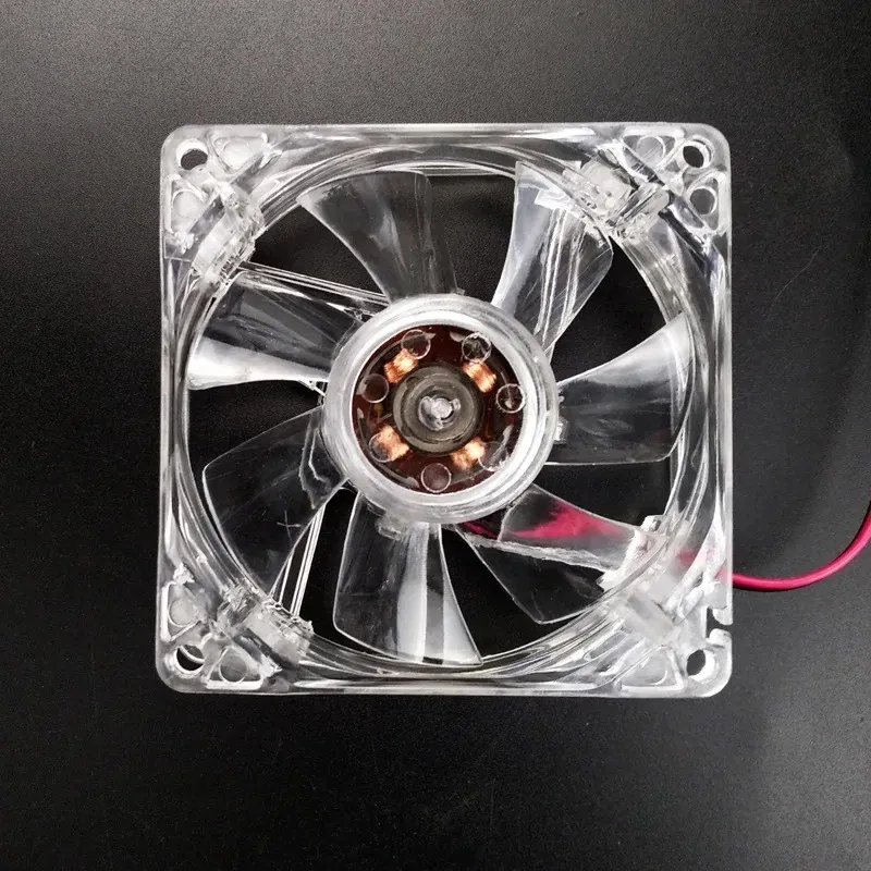 80 mm komputer PC 80 mm Mute Cooling Fan z LED 4EA 8025 8CM Silent DC 12V LED LUMININY Podwozie MOLEX 4D Wtyczka Osiowa wentylator 1. do gier fanów chłodzących komputer