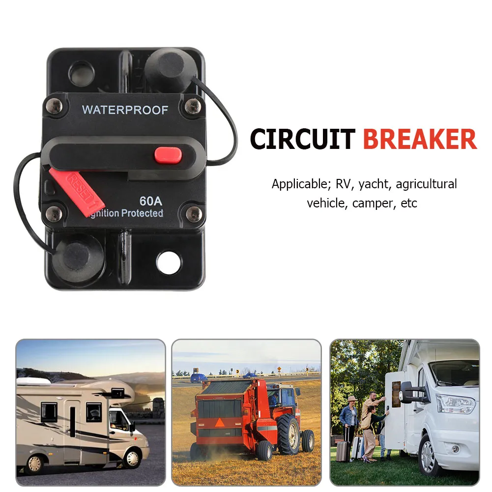 Waterproof Reset Circuit Breaker Fuse – 30-300 Amp, 12V-32V DC For Cars, Boats, RVs