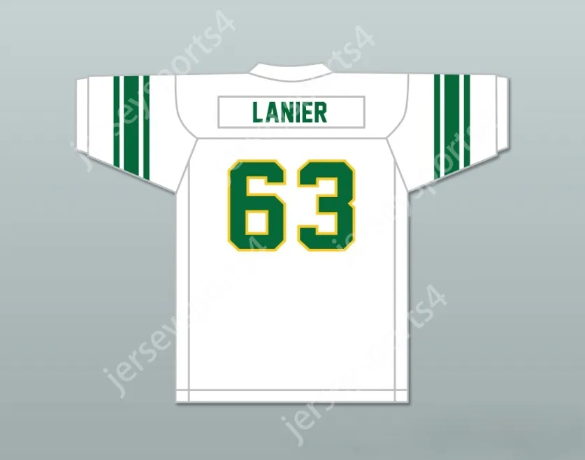 Personalizado cualquier número de nombre para hombres jóvenes Willie Lanier 63 Maggie L. Walker Gobernador Dragones de la escuela White Football Jersey 1 Top cosió S-6XL