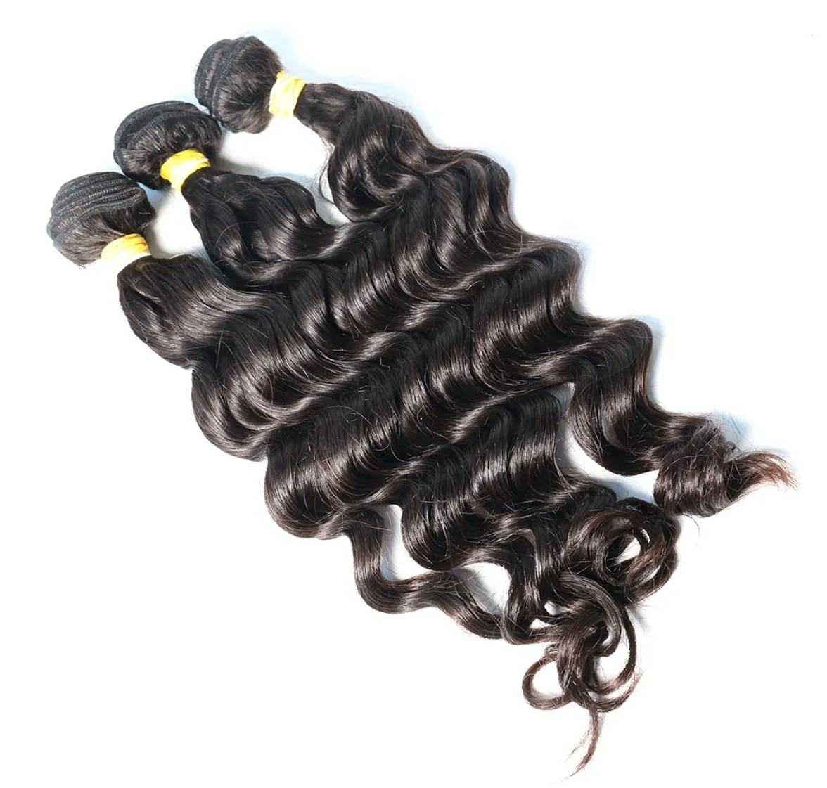 Malaysischer indischer brasilianischer jungfräuliche Haar Bundles peruanische Naturwelle Haarwebs natürliche Farbe menschliches Haar Erweiterungen9717249