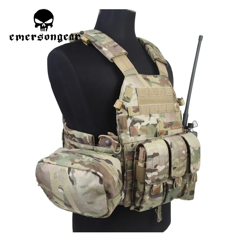 EMERSONGEAR POUR LBT6094 Plaque de style Carrier W / 3 SCHESCHES TACTIQUE VIET PRÉTÉCHATE GARDE GARDE ARMOR