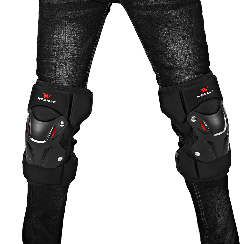 Wosawe Cycling Knee Brace Bicycle MTB Bike Motorfiets Riding knieondersteuning Beschermende kussens Guards Cycling Knie Protector Gear