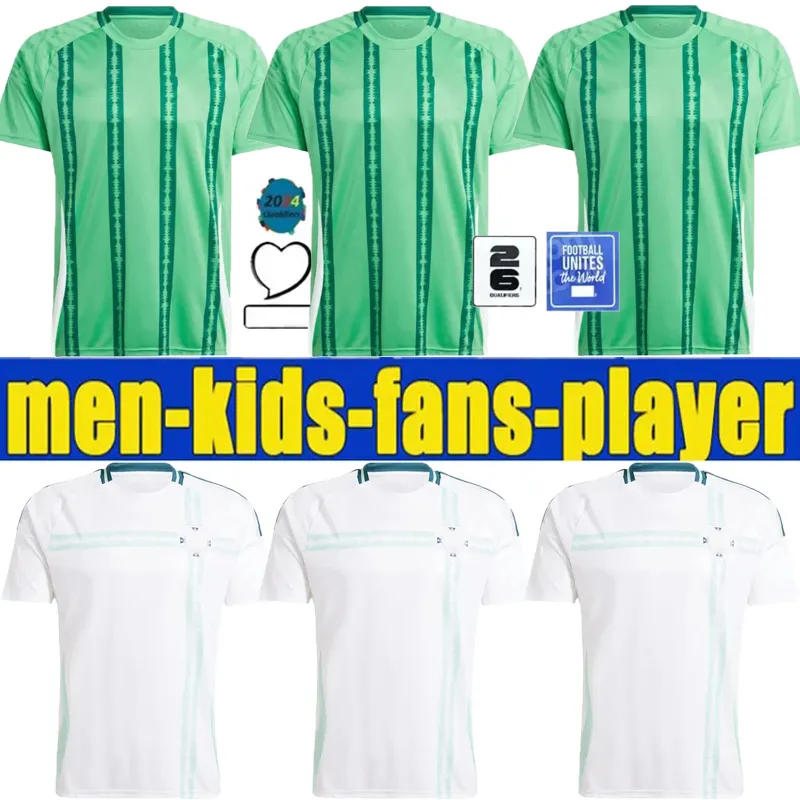 2024 Maglie da calcio della Coppa Europea dell'Irlanda del Nord Set Set Kid Kit Uniform 2025 Divas Charles Evans 24 25 Shirt da calcio Charles Ballard Best Brown Home Away Green White