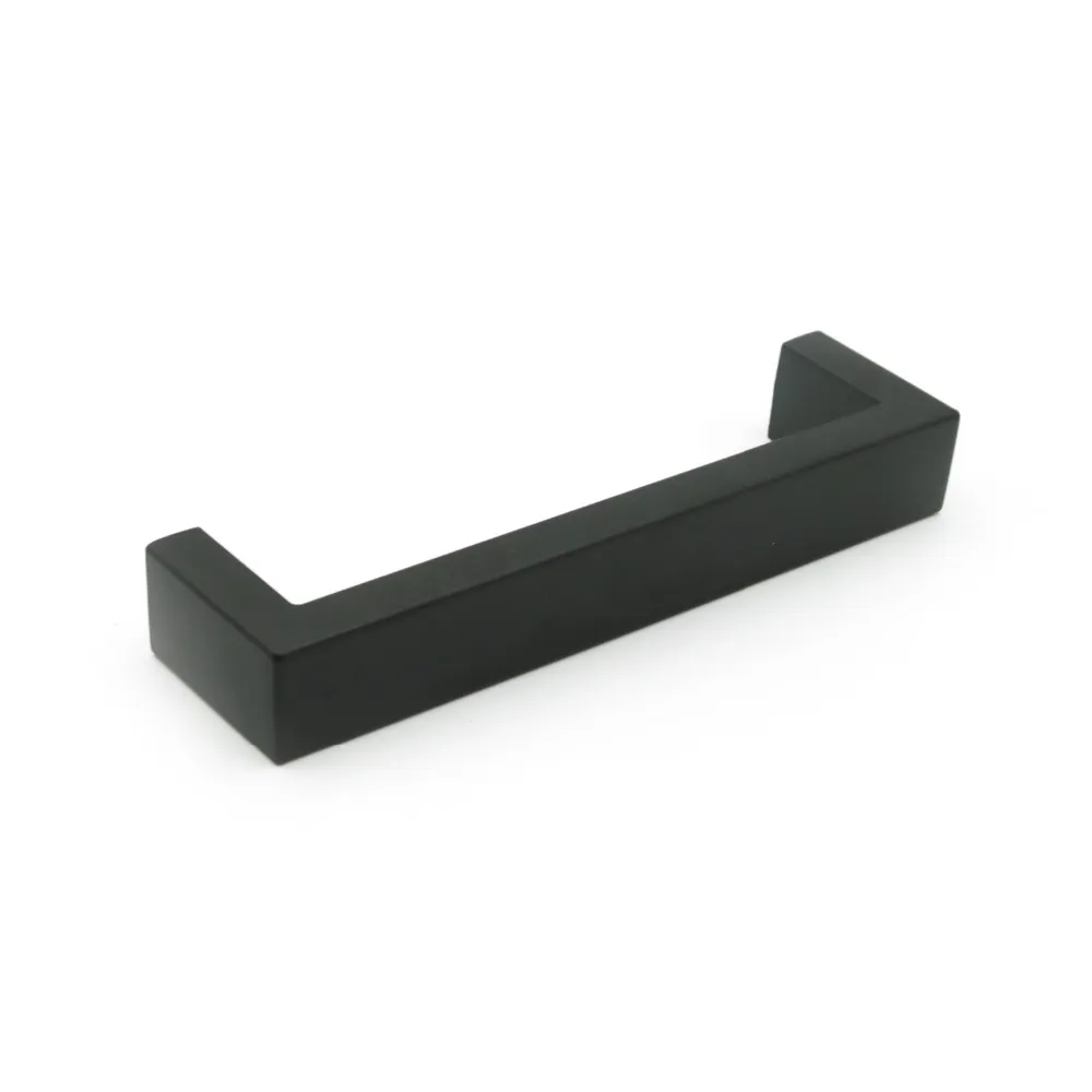 Minimalisme Poignées d'armoires et boutons Matte de cuisine noire mate Handles de placard de garde-robe Longue boucle de tiroir