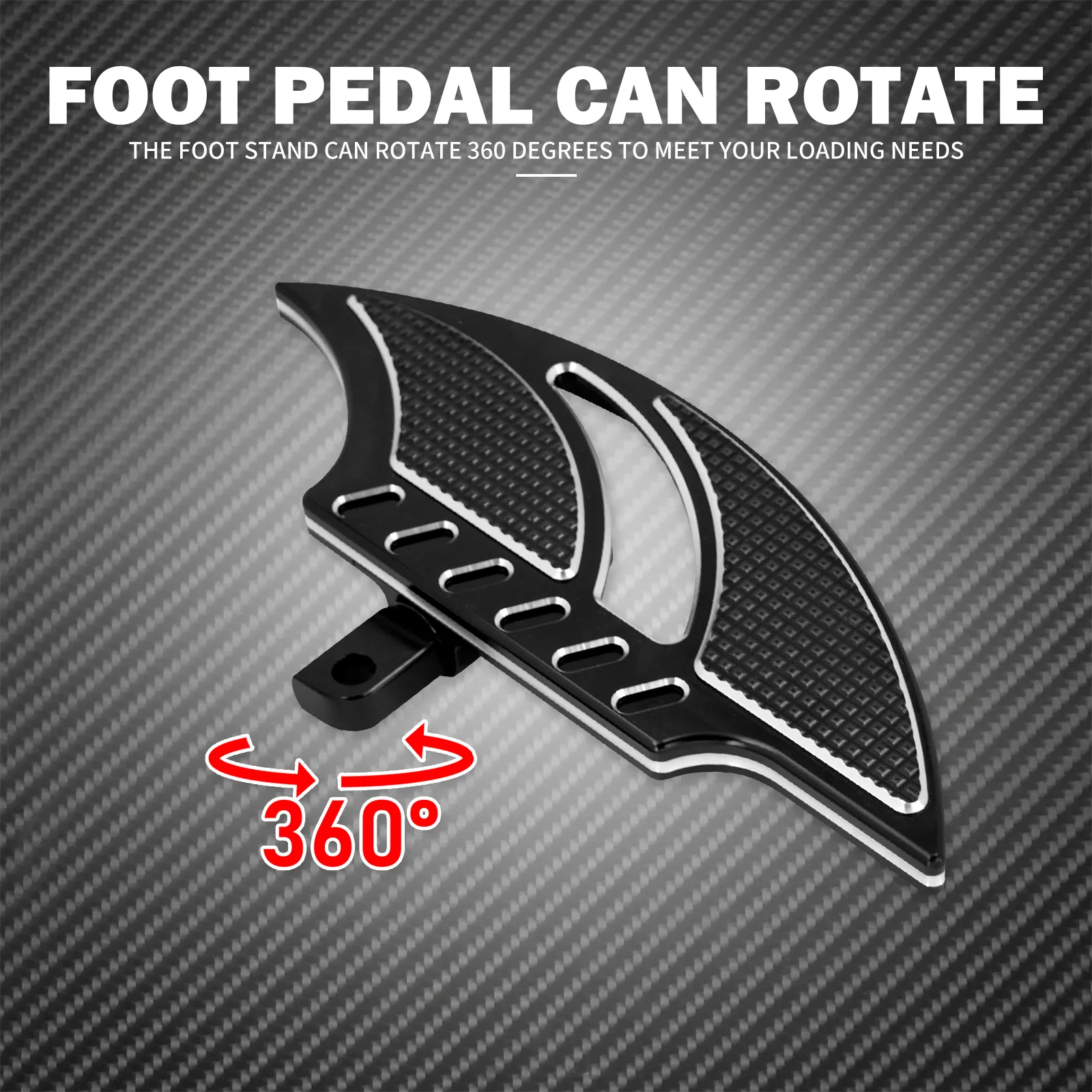 CNC Black Aluminum Foot Pegs For Harley Sportster 883 Softail Touring - Anti-Slip, Easy Bolt-On, Set Of 2