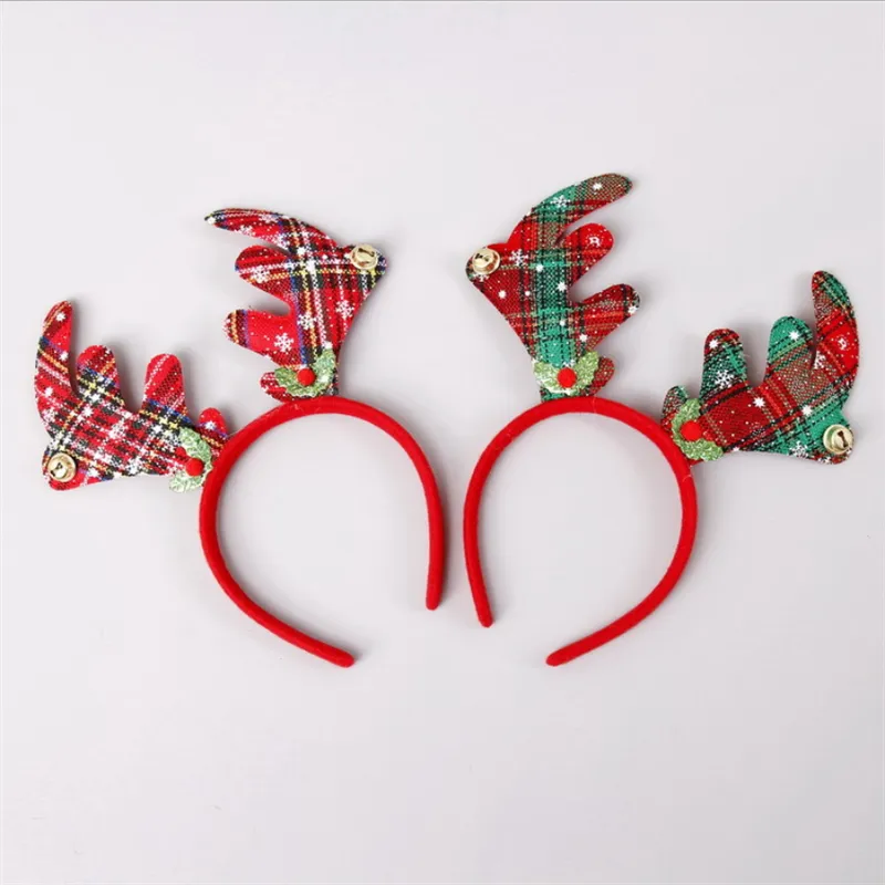 6 PC Cute Antlers Snowman Christmas Head Buckle Party Props Adult Children's Headbands Christmas Supplies Christmas Decoration