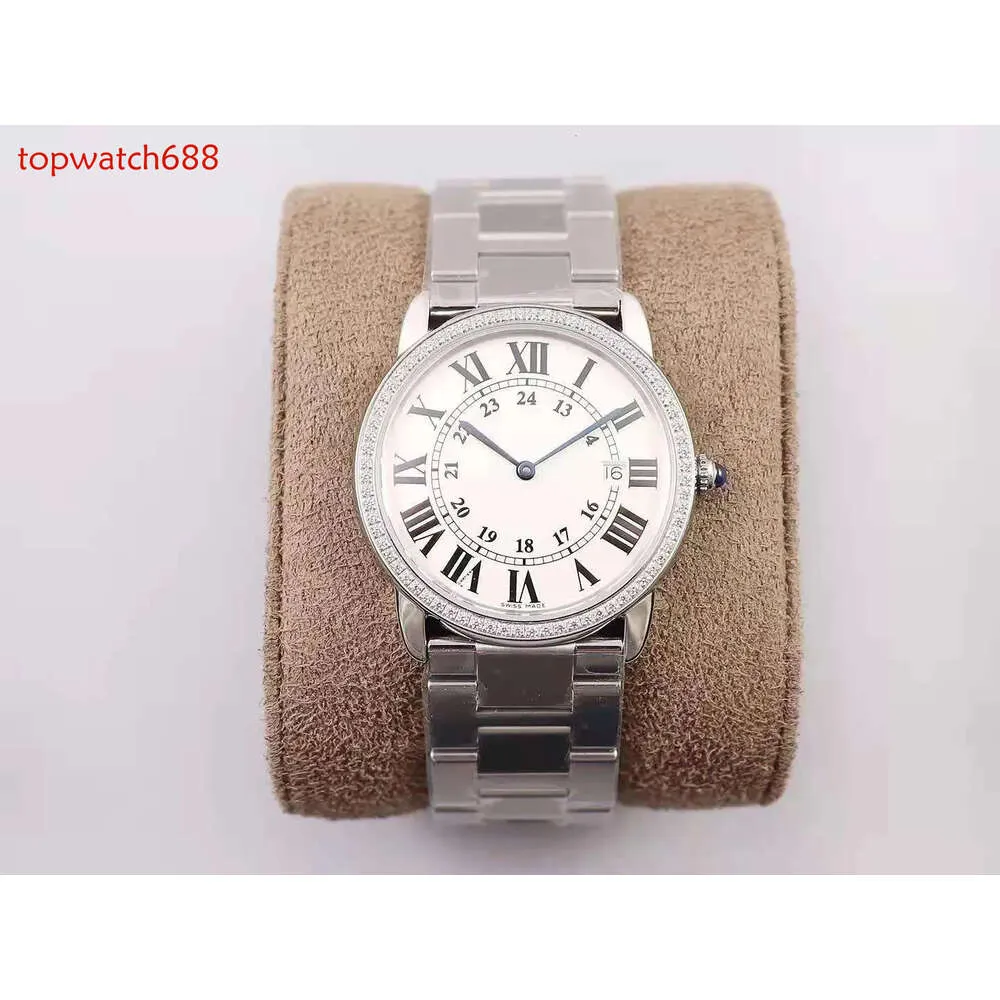 Fashion Stainless Steel Couple Watch is Suitable for Students' Wedding Party Wear More Outstanding, the First Inset Diamond