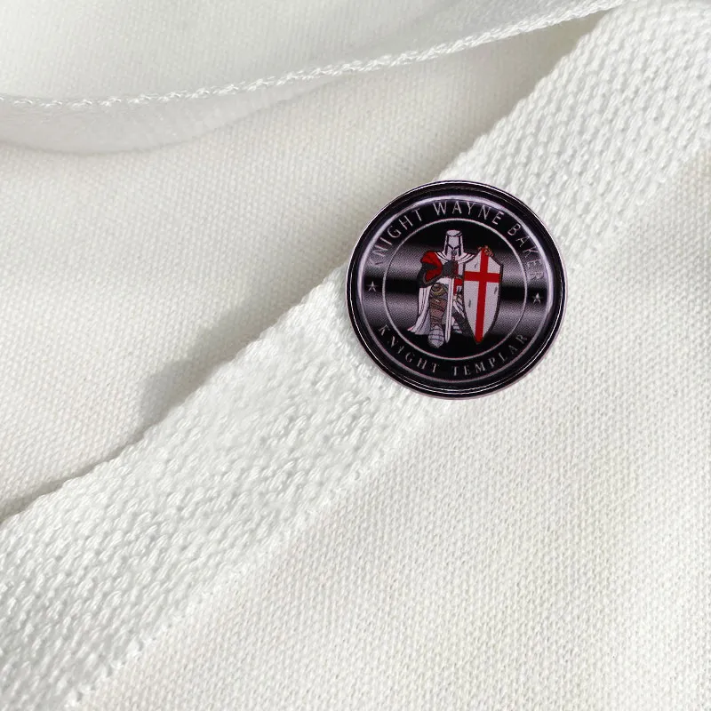 French National Flag Lapel Pin – Metal Badge For Hat, Backpack, Jacket – Knights Templar Design