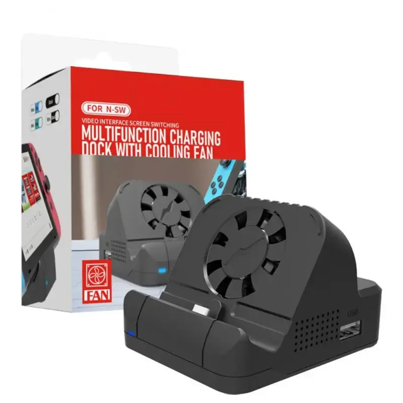 Hubs Ryra TV Station d'accueil pour Nintendo Switch For Switch Charging Dock Station avec stand de convertisseur vidéo HDMI avec ventilateur de refroidissement