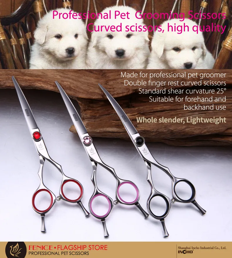 BeautyTrack 5.5" Left-Handed Pet Grooming Thinning Shears - Titanium - For Dogs & Cats