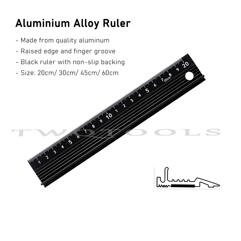 Aluminium/ Steel Cutting Rule Ruler Gauge Metric Scale Straight ...
