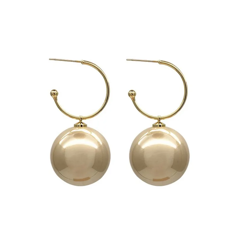 S925 Ago d'argento alla moda ed esagerato per le a orecchie di perle europea e americana in stile super immortale due metodi che indossano super grande perla