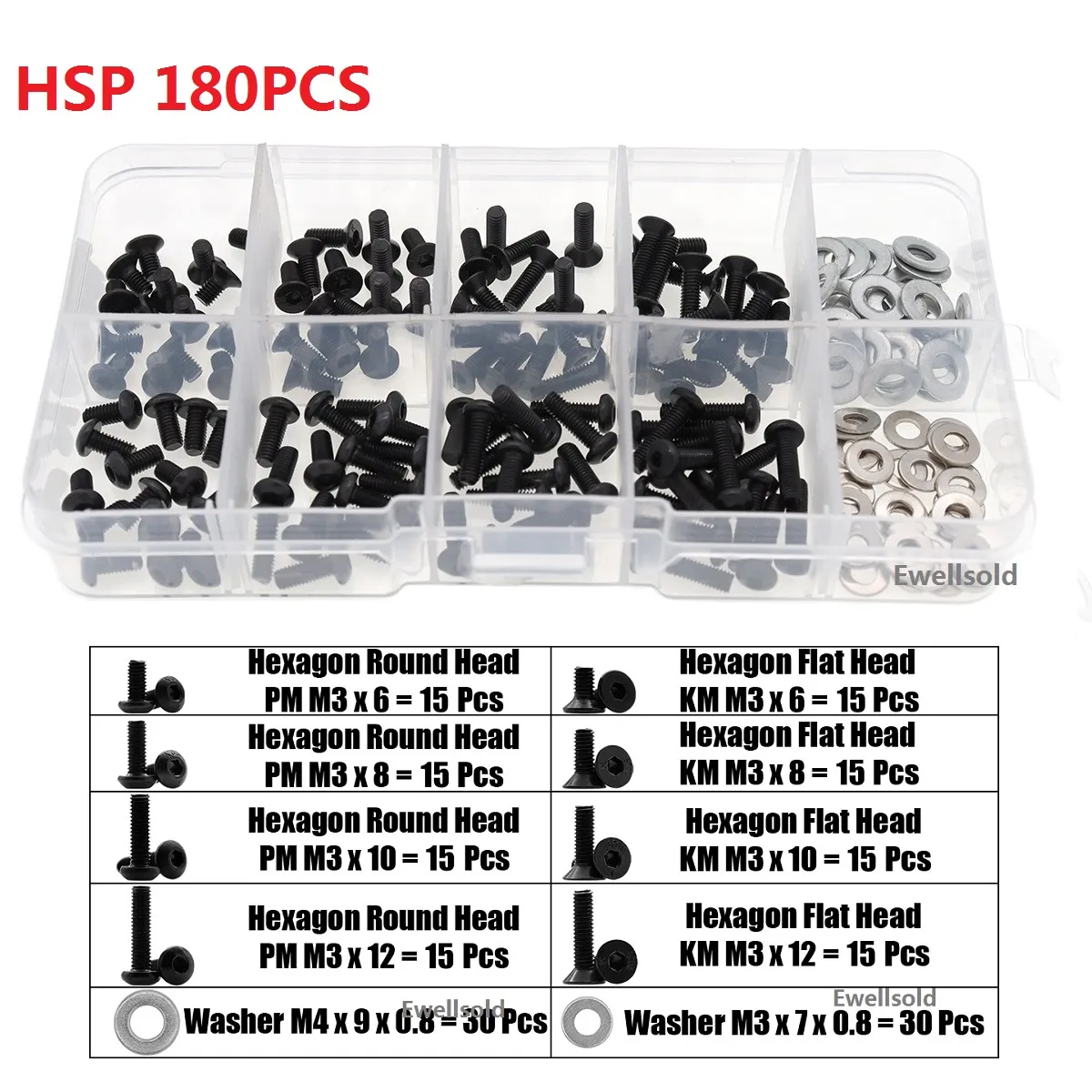 180pcs M3 Flat & Round Head Screws Set Accessories Box for RC Car 10.9 high-strengt screw Remote Control RC Part 180pcs M3 Flat & Round Head Screws Set Accessories Box for RC Car 10.9 high-strengt screw Remote Control RC Part