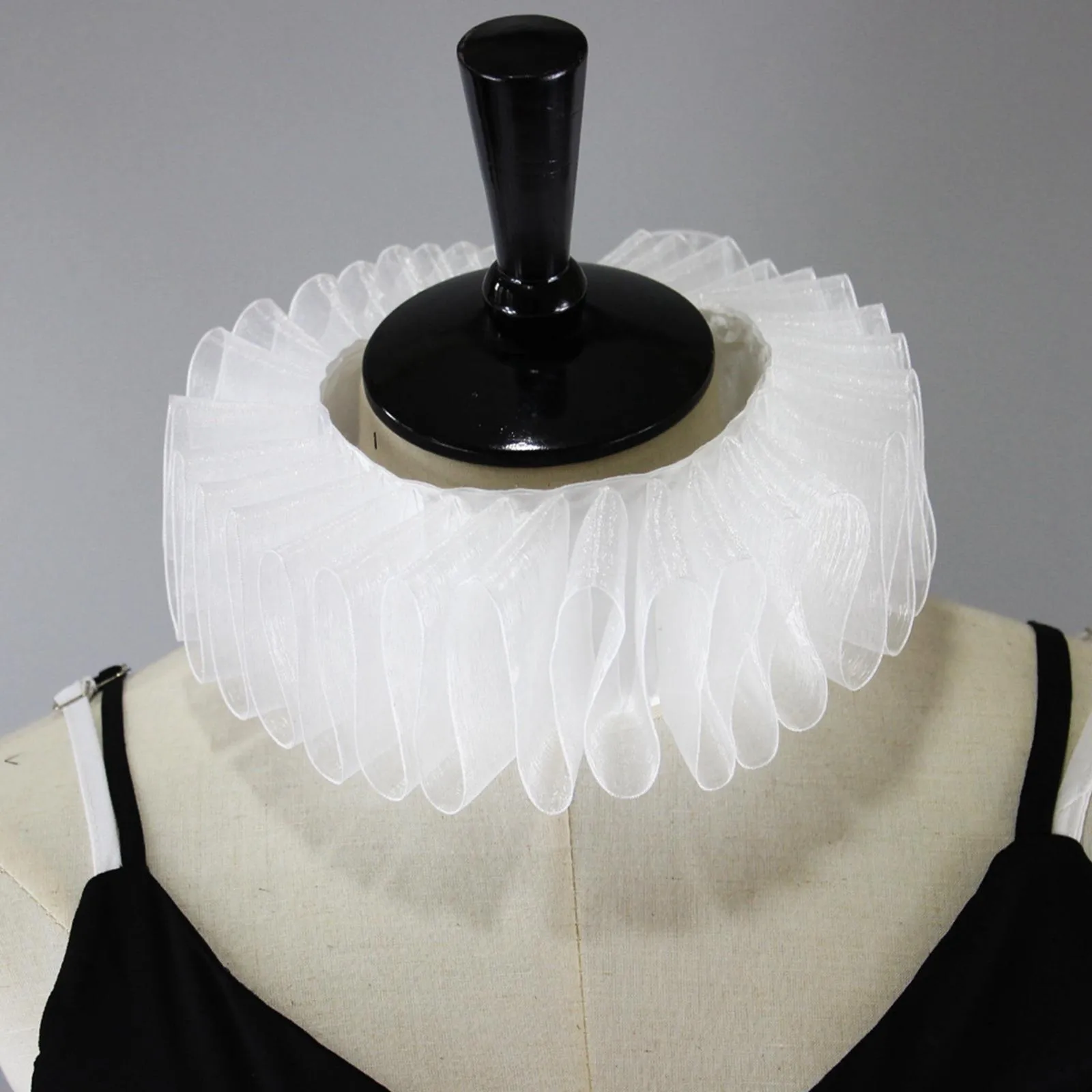 Adjustable Ruffle Neck Collar - Elizabethan, Clown, Gothic Cosplay ...