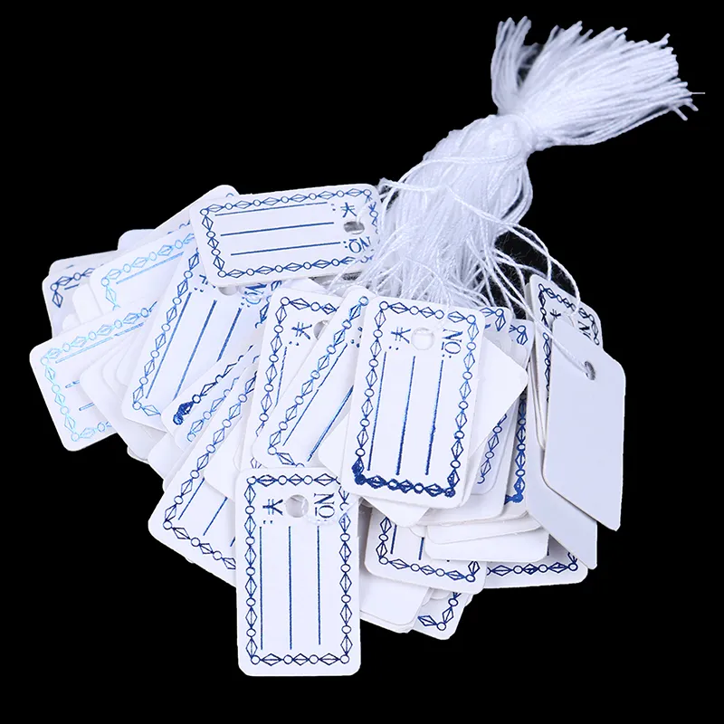 100pcs Price Label Tags with Hanging String for Jewelry/Stationery/Shoes/Clothing Garment Tags Accessories