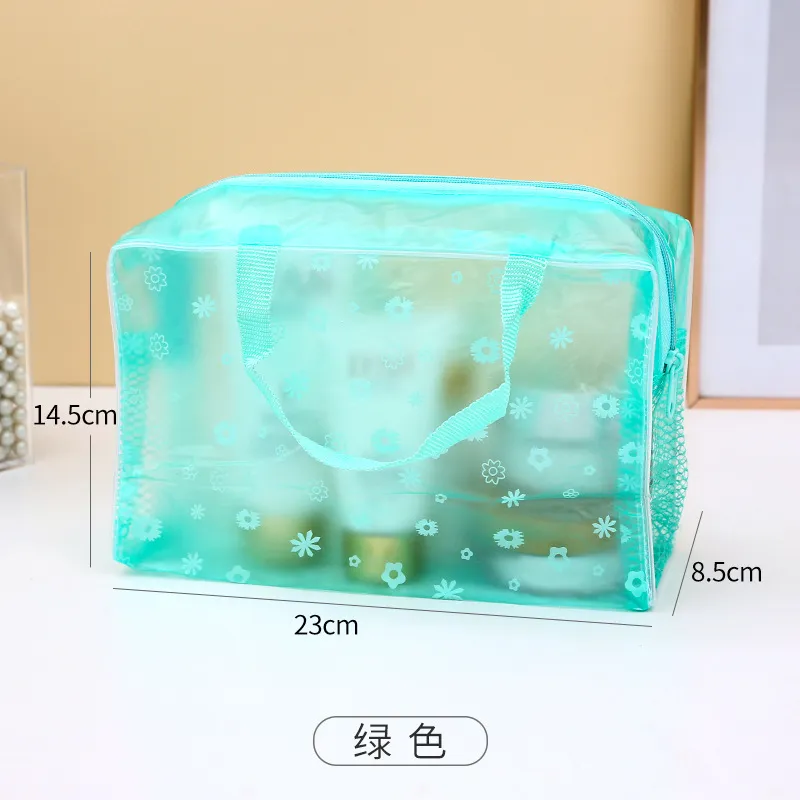 Nieuw ontworpen printen transparante waterdichte make -uptas Travel Was toilettset