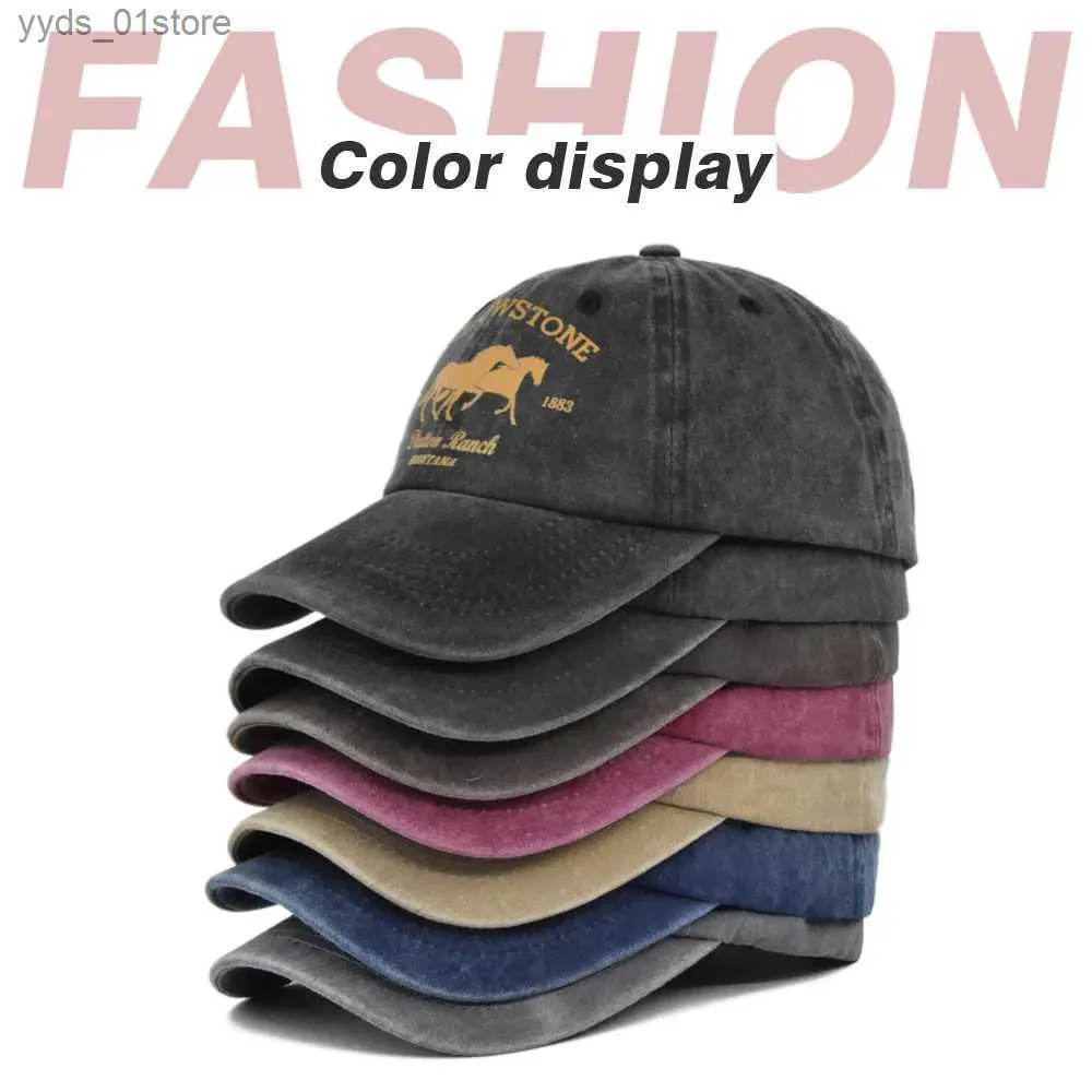 Ball Caps Outdoor for Men Vintage Regolable Baseball C Lettere Stampa Hip Hop Cappello Europeo America Popolarità Casquette Hombres Gorra L46