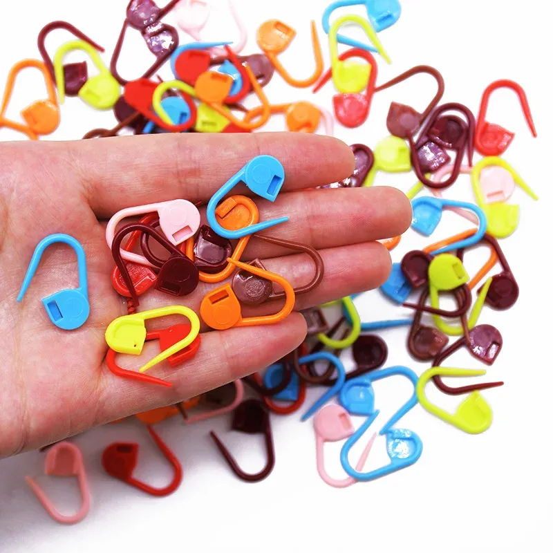 100pcs outils de tricot en plastique multicolore Petits marqueurs de point de verrouillage