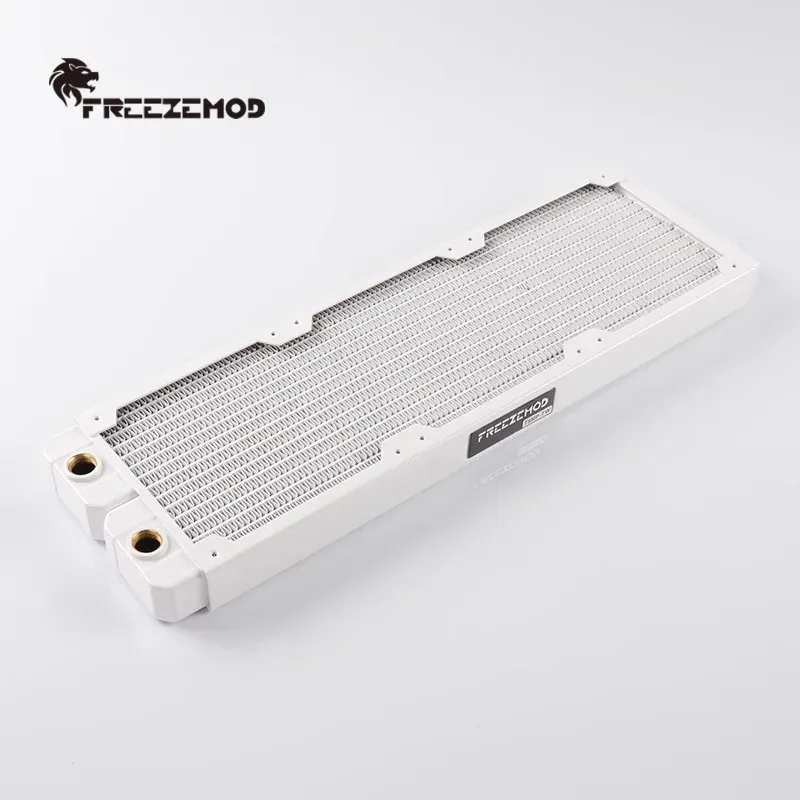 Resfriamento Freezemod Computador de água Piano Radiador de cobre branco 14 Tubo plano Camada única Copper Fin adequado de 12 cm de ventilador.TSRPTW360