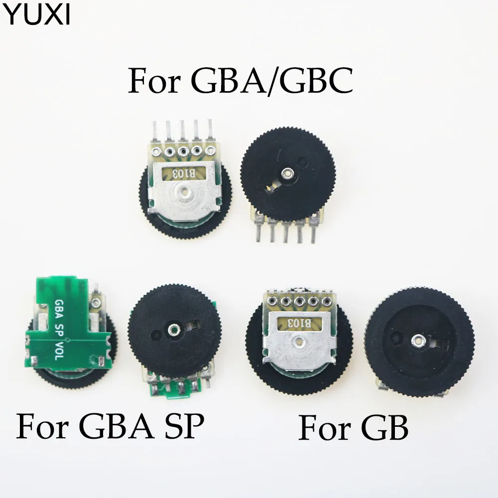 Yuxi 2pc высококачественный объемный переключатель для Game Boy для GB GBC GBA Motherboard Motherboard Potentiometer Замена деталей