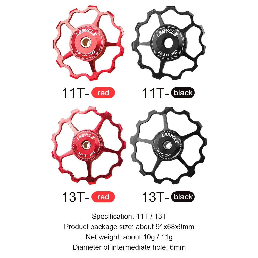 Lebycle 11t 13T горного велосипеда задний переключатель направляющий шкив с рулоном роликовой велосипед
