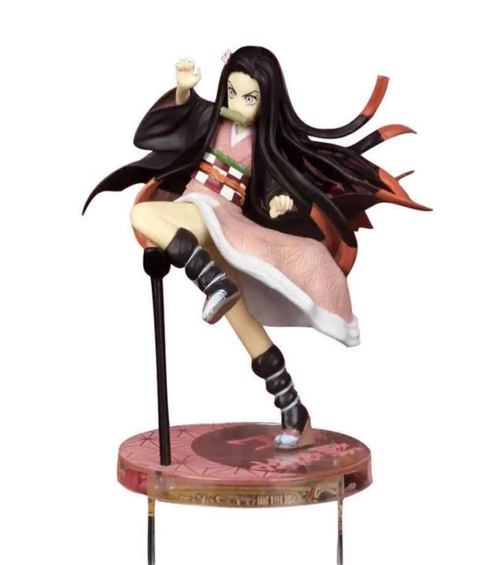 17cm Anime japonais Kamado Nezuko Blade of Demon Destruction PVC Action Figure Collection de jouets Modèle de poupée Cadeau Q07228966262