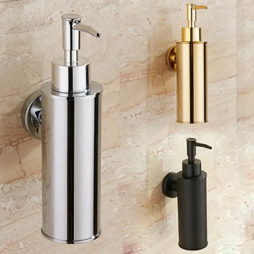 Sus 304 Banyo El Sabun Dispenser Banyo Sıvı Şampuan Şişe Depolama Duvar Montaj Kutusu Tutucu Paslanmaz Çelik Altın Krom Black3044