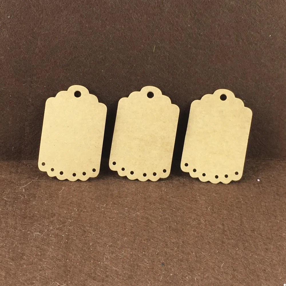 200pcs 7*4,5 cm Tipo poroso Kraft Paper Hang Tag para Casamento Decoramento/Preço Tag/DIY Design Mini Tag