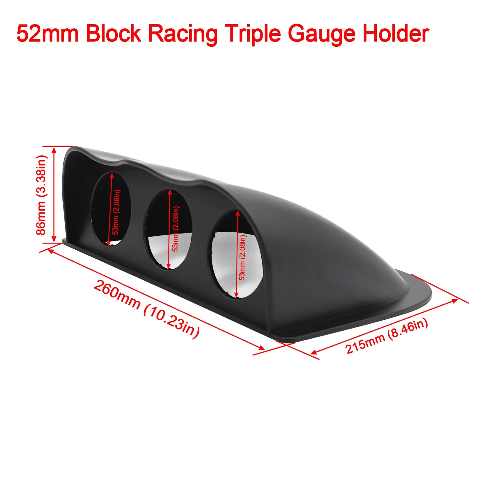 2inch 52mm Black 2 Dual Hole Dash Gauge Pod Car Meter Mount Holder