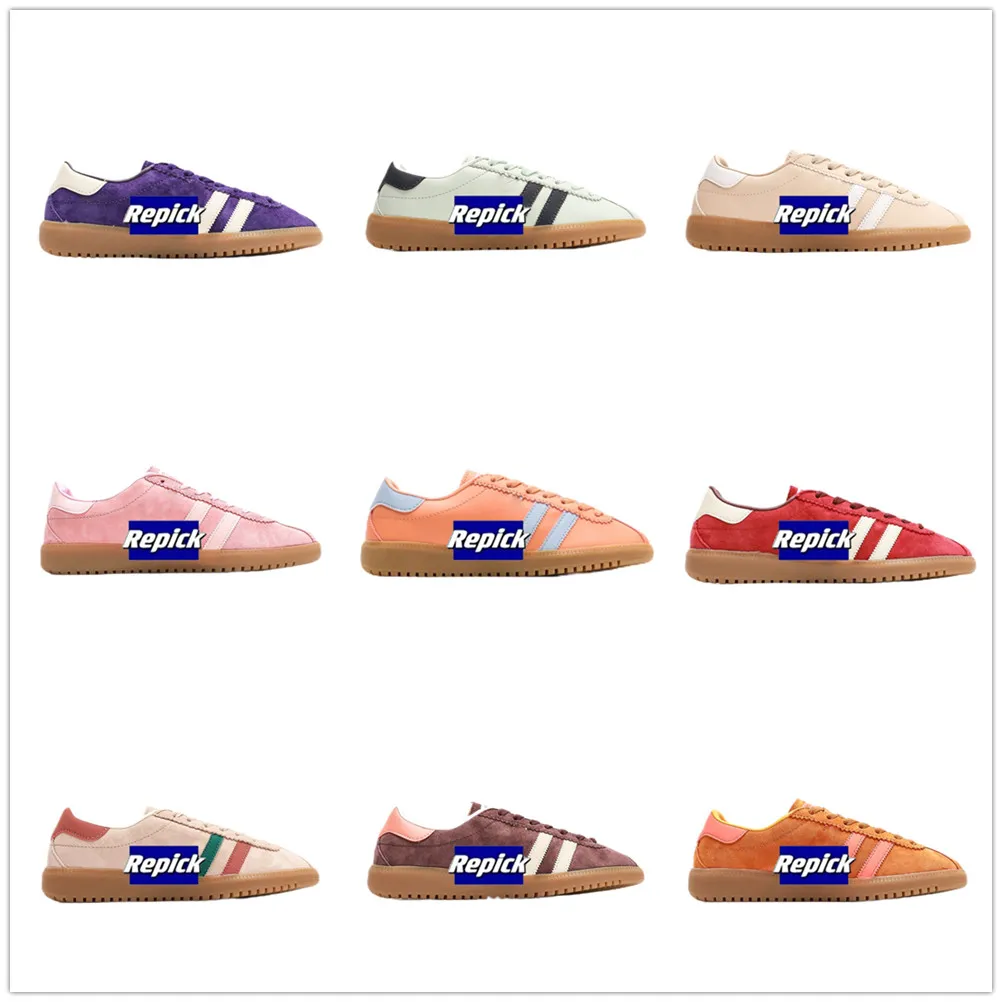 Nieuwe mannen dames binnen schoenen sneakers 2024 ontwerper veganistische og bermudale schoenen gewaagde gloed kern zwart witte zonne -super pop roze bijna sporttrainers sneakers