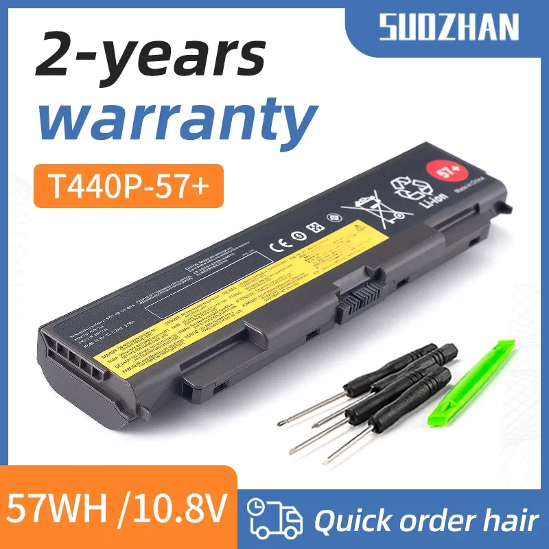 Batterier 57+ 6 celler 45N1144 45N1145 LAPTOP -batteri för Lenovo ThinkPad T440P T540P W540 W541 L440 L540 45N1148 45N1159 45N1158 57+