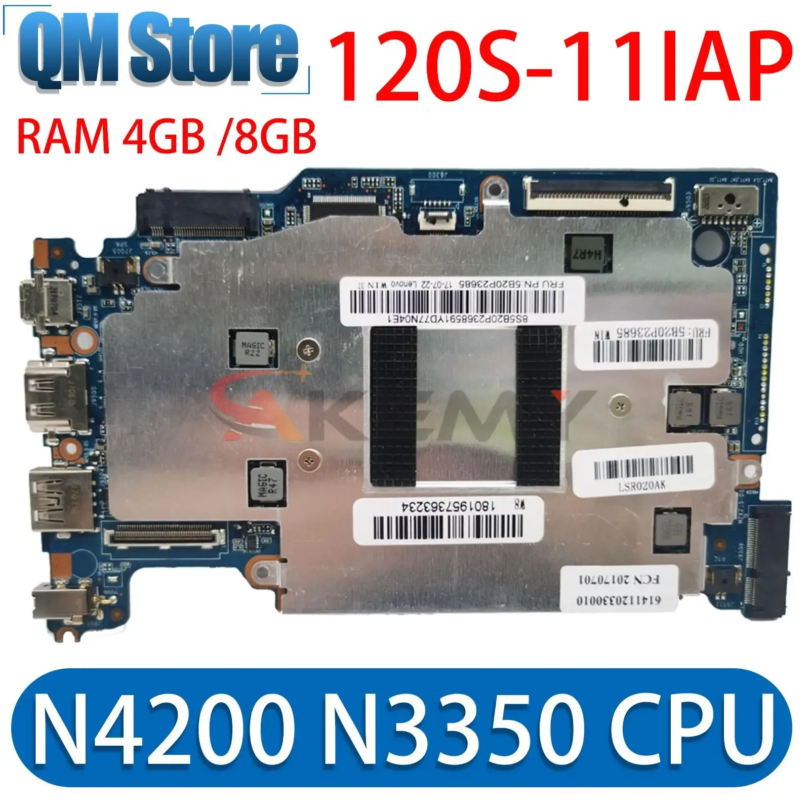 レノボ120S11iap S13011IGMノートブックマザーボードCPU N4200 N3350 RAM 4GBサポートM2 SSDハードドライブテスト100％作業