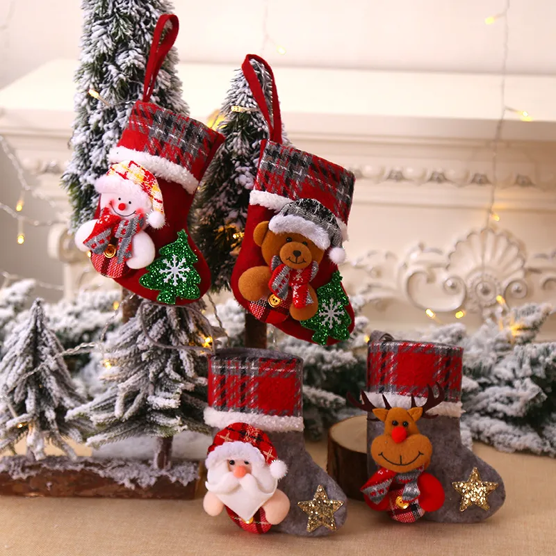 Mini calza di Natale personalizzato - Impostazione da tavolo - Regalo di Natale, calze di Natale Decorazioni per le vacanze di Natale con nome