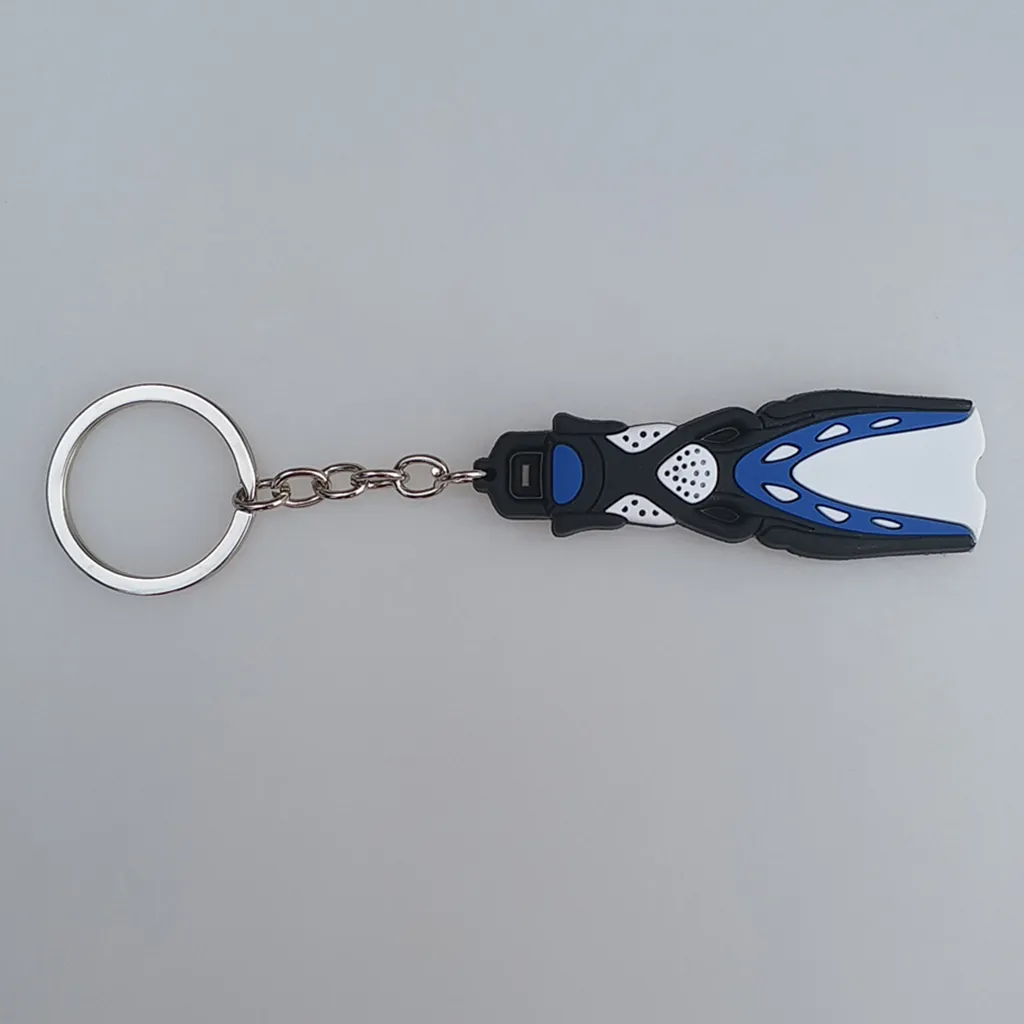 Scuba Flipper Key Chain Dive Fins Keychain Key Ring Holder Scuba Dive Flipper Keychain Keyring for Boat Tote Bag 